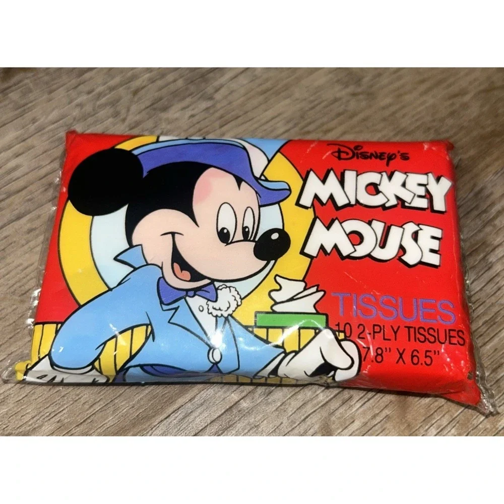 SEALED Vintage Disney Mickey‎ Mouse Facial Tissues Mickey Blue Suit Top Hat